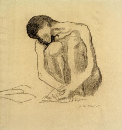 K.Kollwitz ، جاثم عاري الأنثى بواسطة Käthe Kollwitz