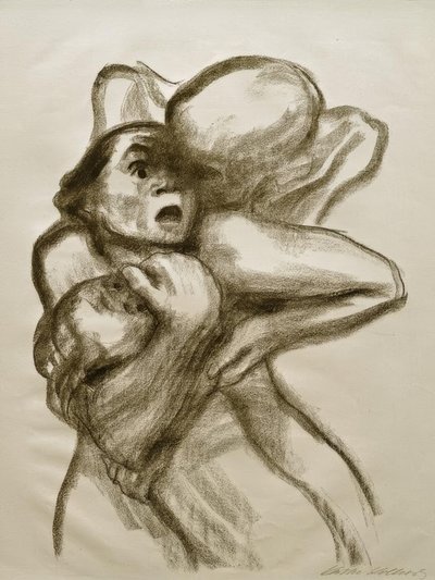 K.Kollwitz ، الموت يمسك امرأة بواسطة كاتي كولويتز
