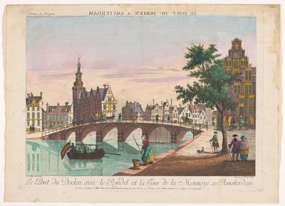 منظر Doelenbrug فوق نهر أمستل في أمستردام Le Pont du Doelen a Amsterdam (العنوان على الكائن) بواسطة الأكاديمية الإمبراطورية الفرنسيسكانية