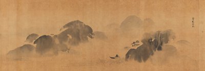 الموضوعات الشهيرة لدراسة الرسم المعروفة باسم حديقة الرسم Gaen ، 1670. بواسطة كانو تانيو