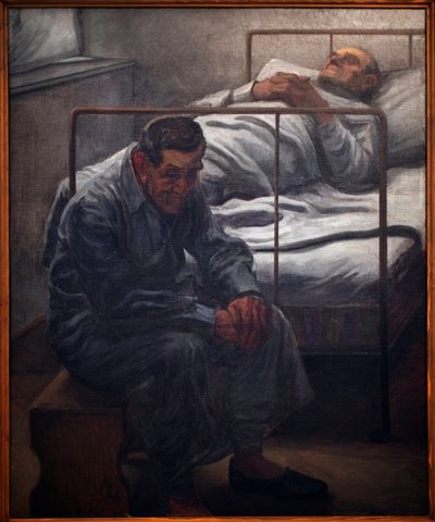 مستشفى. لوحة كاريل ميسلبيك (1874-1915) ، زيت على قماش 1910. الفن التشيكي القرن العشرين. قصر فيلترزني (قصر المعارض) ، براغ (جمهورية التشيك). بواسطة Karel Myslbek