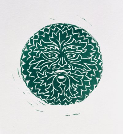 الرجل الأخضر ، 1998 (لينوكوت وورق) بواسطة كارين كاتر