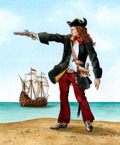 آن بوني ، c1698 ، القراصنة الأيرلنديين. بواسطة كارين Humpage