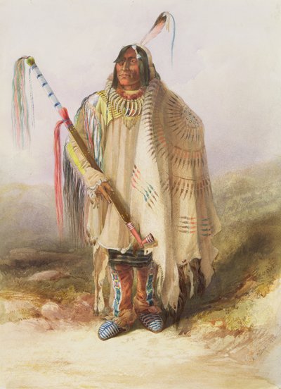 Pehriska-Ruhpa ، محارب Hidatsa بواسطة كارل بودمر
