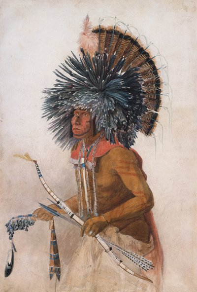 Pehriska-Ruhpa ، محارب Hidatsa ، في زي رقصة الكلاب بواسطة كارل بودمر