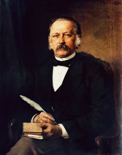 Portrait of Heinrich Theodor Fontane, German poet and writer بواسطة كارل بريتباخ