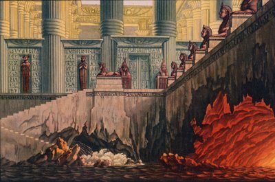 تصميم لإنتاج أوبرا Mozarts Die Zauberflote The Magic Flute ، 1816 بواسطة كارل فريدريش شينكل