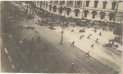 القوات الحكومية تطلق النار على المتظاهرين ، 4 يوليو 1917 ، 1917 بواسطة كارل كارلوفيتش بولا