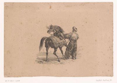 الحصان والرجل الواقف بالملابس العثمانية الخيول والفرسان (عنوان المسلسل) بواسطة كارل فيرنت