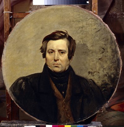 صورة للكاتب فاسيلي إيفانوفيتش أورلوف (1792-1860). لوحة كارل بافلوفيتش بريولوف (بريولوف) (1799-1852) ، زيت على قماش بواسطة كارل بافلوفيتش بريولوف
