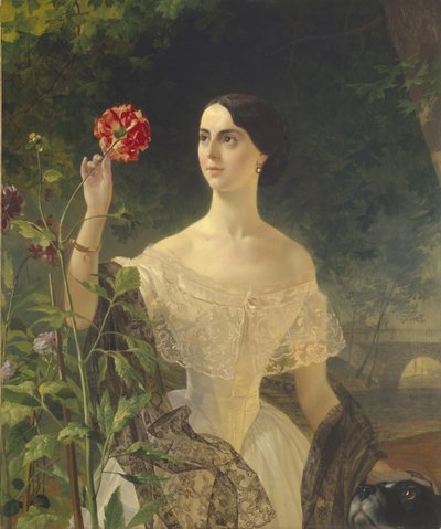 صورة للكونتيسة صوفيا بوبرينسكايا ، ني سامويلوفا 1797-1866 ، 1849 بواسطة كارل بافلوفيتش بريولوف