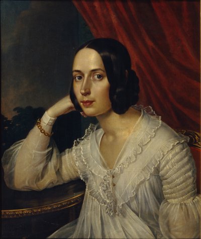 صورة ناتاليا ألكسيفنا توتشكوفا - أوغاريفا 1829-1913 ، 1842 بواسطة Karl Reichel