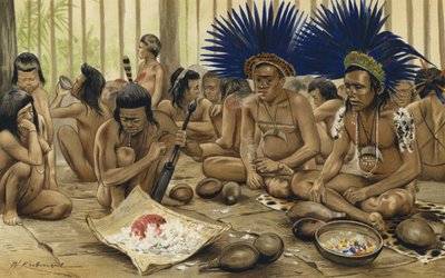 مهرجان موتى بورورو هنود وسط البرازيل بواسطة كارل فون دير شتاينن