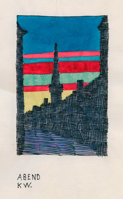 في المساء ، حوالي عام 1921 (ألوان مائية) بواسطة كارل وينر