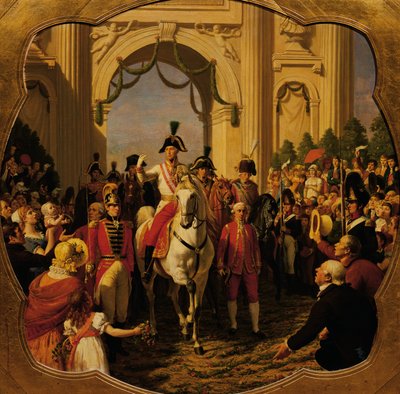 دخول إمبراطور النمسا فرانز الأول (الثاني) إلى فيينا عام 1814 بواسطة كارل فون بلاس