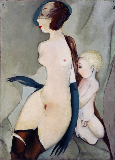 "" Madone de la rue Marijas a Riga، Lettonie "(Madonna of Marijas Street) Peinture de Karlis Padegs (1911-1940) - 1932 - ألوان زيتية على قماش قاتم 94x68 سم متحف الدولة للفنون لجمهورية لاتفيا ، ريغا بواسطة كارليس باديجز