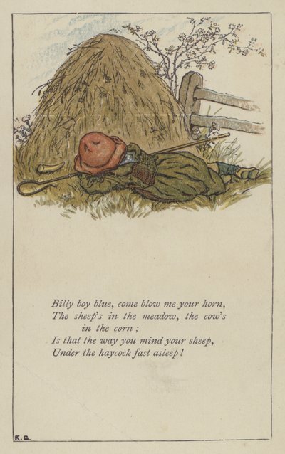 Billy boy blue, come blow me your horn (colour litho) بواسطة كيت (بعد) غريناواي
