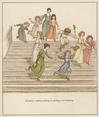 رسم توضيحي لكيت غريناواي لـ The Pied Piper of Hamelin بواسطة روبرت براوننج (لون ليثو) بواسطة كيت (بعد) غريناواي