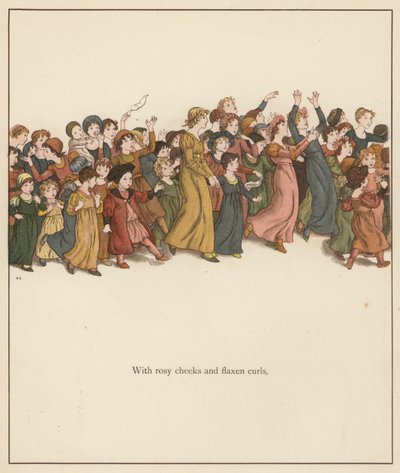 رسم توضيحي لكيت غريناواي لـ The Pied Piper of Hamelin بواسطة روبرت براوننج (لون ليثو) بواسطة كيت (بعد) غريناواي