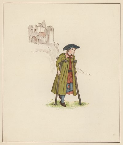 رسم توضيحي لكيت غريناواي لـ The Pied Piper of Hamelin بواسطة روبرت براوننج (لون ليثو) بواسطة كيت (بعد) غريناواي
