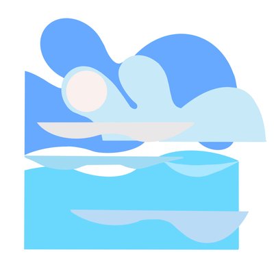 يوم جميل، 2023 (رسم توضيحي رقمي من ملصقة ورقية أصلية) بواسطة 