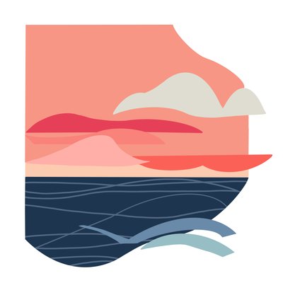 المحيط النيلي، 2023 (رسم توضيحي رقمي من ملصقة ورقية أصلية) بواسطة 