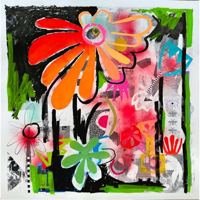 زهرة الثائر، 2025 (وسائط مختلطة على ورق) بواسطة 