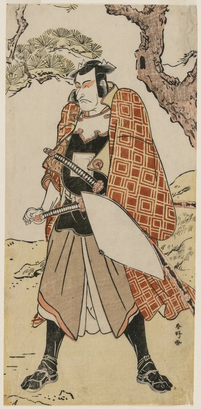 Ichikawa Danjuro V كمحارب مسافر ، أواخر الثمانينيات من القرن التاسع عشر. بواسطة كاتسوكاوا شونكو