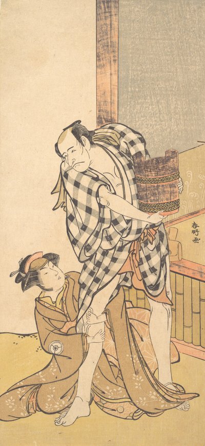 مشهد من مسرحية يوشيتسون وألف شجرة كرز يوشيتسون ... ، الشهر الثامن أو التاسع ، 1784. بواسطة كاتسوكاوا شونكو