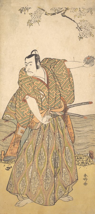 خامس إشيكاوا دانجورو بصفته ساموراي ، حوالي 1780-1785. بواسطة كاتسوكاوا شونكو