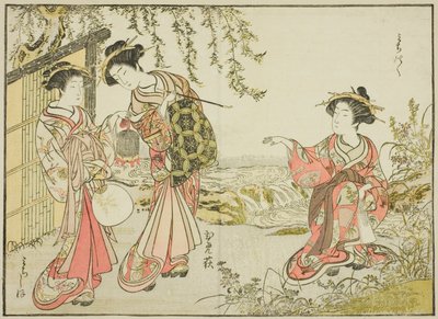 المحظيات من كادوتسوتايا ، من كتاب "مرآة النساء الجميلات في أحياء المتعة (Seiro bijin awase sugata kagami)" المجلد. 1 بواسطة كاتسوكاوا شونشو