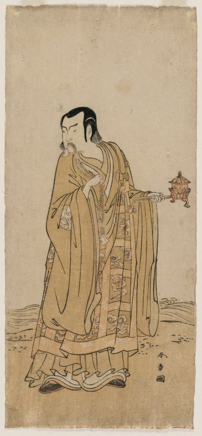 Ichimura Uzaemon IX في دور شينجين في سلسلة من سبحات الصلاة اهتزت عند شريط الشلال بواسطة كاتسوكاوا شونشو