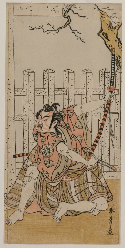 Ichimura Uzaemon IX مثل Umeomaru ، منتصف 1770s. بواسطة كاتسوكاوا شونشو