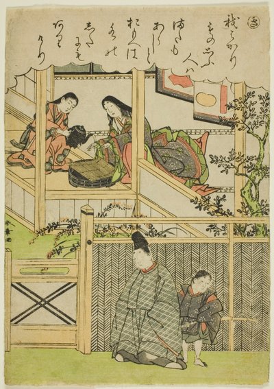 "Ki" من سلسلة "Tales of Ise in Fashionable Brocade Pictures (Furyu nishiki-e Ise monogatari)" بواسطة كاتسوكاوا شونشو