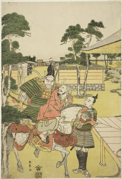 حلقات Musashibo Benkei B و Sabo Shoshun و Yoshitsune دفع Horikawa Yōchi no Zukie Nimai Tsuzuki ، c. 1782 بواسطة كاتسوكاوا شونشو