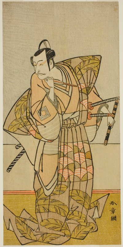 الممثل Ichikawa Danjuro V بدور Chichibu no Shigetada بواسطة كاتسوكاوا شونشو
