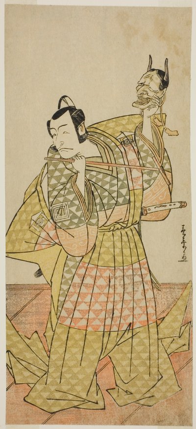 الممثل Ichikawa Danjuro V في دور Kudo Suketsune في مسرحية Kaido Ichi Yawaragi Soga ، تم أداؤه في مسرح ناكامورا في الشهر الأول ، 1778 بواسطة كاتسوكاوا شونشو
