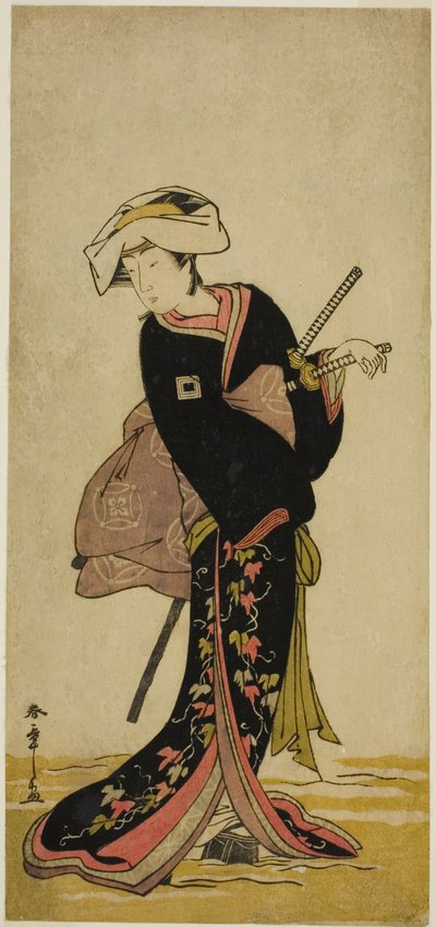 الممثل Ichikawa Danzo IV في دور Tonase في مسرحية Kanadehon Chushingura ، تم أداؤه في مسرح موريتا في الشهر الثالث ، 1781 بواسطة كاتسوكاوا شونشو