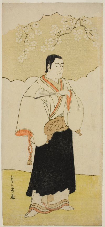 Ichikawa Monnosuke II بدور الراهب Renseibo في مسرحية Hatsumombi Kuruwa Soga ، التي تم عرضها في مسرح ناكامورا في الشهر الثالث ، بواسطة كاتسوكاوا شونشو