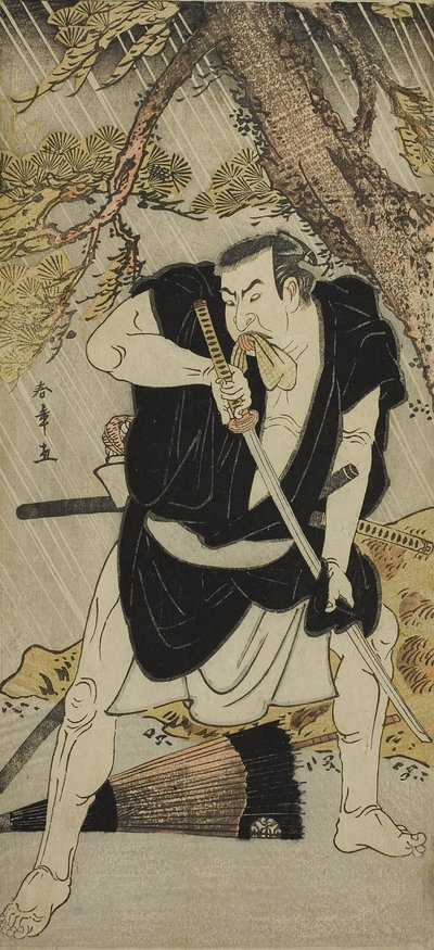الممثل ناكامورا ناكازو الأول في دور أونو ساداكورو في مسرحية Kanadehon Chushingura ، تم تقديمه في مسرح Ichimura في الشهر السادس بواسطة كاتسوكاوا شونشو