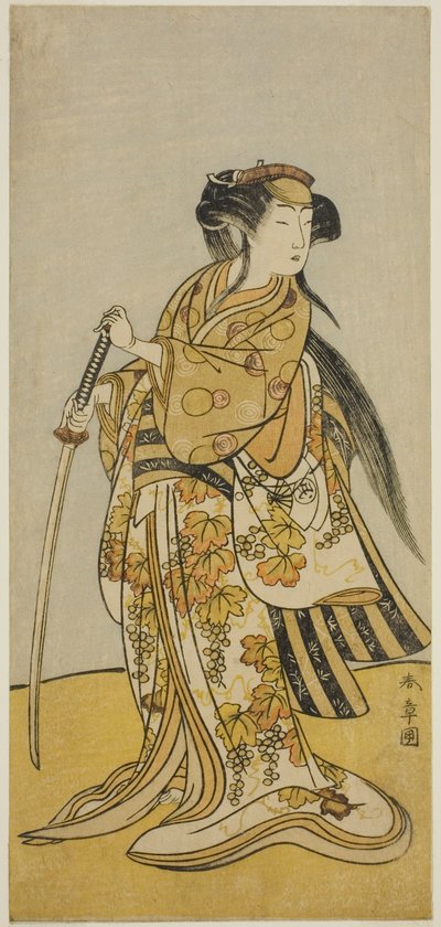 Onoe Tamizo - أنا مثل Kureha (؟) في مسرحية Shusse Taiheiki (؟) ، أديت في مسرح ناكامورا (؟) في الشهر الثامن ، 1775 (؟) بواسطة كاتسوكاوا شونشو