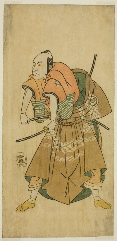 Sawamura Sojuro II بدور Omi no Kotoda (؟) في مسرحية Shuen Soga Omugaeshi (؟) ، تم عرضها في مسرح Ichimura (؟) في الشهر الثاني ، 1768 (؟) بواسطة كاتسوكاوا شونشو