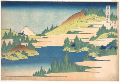 36 vues du Mont Fuji، Japon: vue du lac Hakone، Province Sagani، Japon - Estampe de Katsushika Hokusai (1760-1849) (ecole ukiyo-e) 1830-1833 State A Pushkin Museum of Fine Arts ، Moscou بواسطة كاتسوشيكا هوكوساي