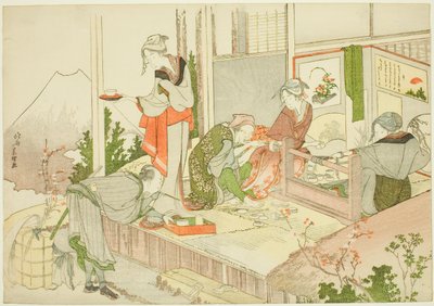 متجر الحرفيين ، من ألبوم The Mist of Sandara (Sandara kasumi) بواسطة كاتسوشيكا هوكوساي