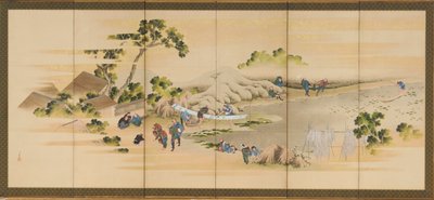 مشاهد الريف وجبل فوجي ، أحد الزوجين ، فترة إيدو ، كاليفورنيا. 1830-1832. بواسطة كاتسوشيكا هوكوساي