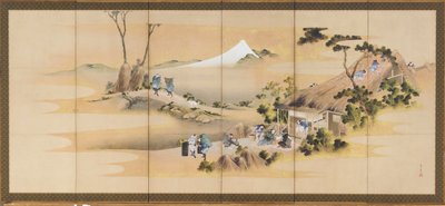 مشاهد الريف وجبل فوجي ، أحد الزوجين ، فترة إيدو ، كاليفورنيا. 1830-1832. بواسطة كاتسوشيكا هوكوساي