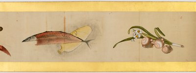 تفاصيل Handscroll مع صور متنوعة ، فترة إيدو ، 1839 حبر ولون على الورق بواسطة كاتسوشيكا هوكوساي