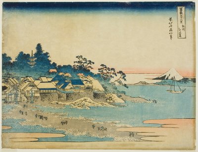 Kazu Enoshima Sagami P Rovinse (غير مصقول ساكي Enoshima) ، من سلسلة te s `` Tyrty x Views of Mount Fuji (Fugaku Usaju Rokukei) " بواسطة كاتسوشيكا هوكوساي
