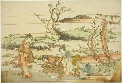 جمع الخضر الربيعية ، من ألبوم "Fuji in Spring (Haru no Fuji)" بواسطة كاتسوشيكا هوكوساي
