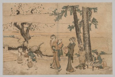 مجموعة شخصيات بالقرب من بروك ، 1760-1849. بواسطة كاتسوشيكا هوكوساي